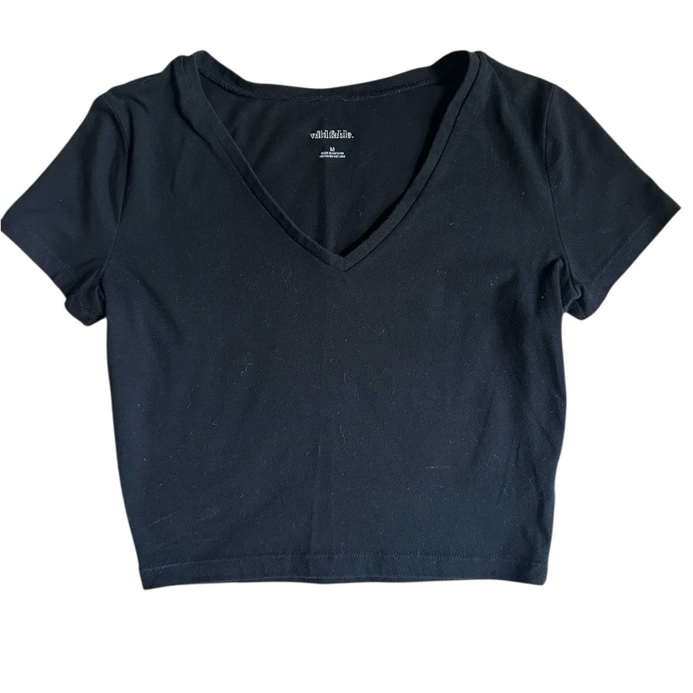 Wild Fable Black V-Neck Crop Top - Picture 2 of 2
